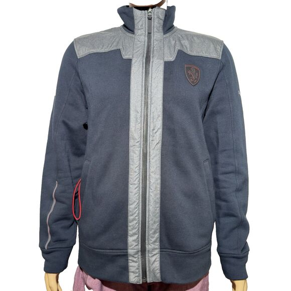 PUMA Other - Ferrari Puma Scuderia Team Full Zip Jacket Men’s Medium Black Gray Logo EUC